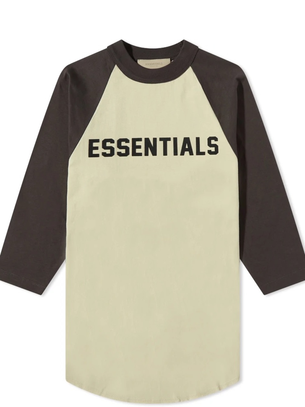 Essentials Raglan Tee in Cream and Black (real one)